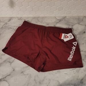 Womens Reebok Red Relaxed Shorts